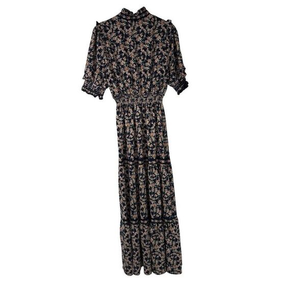 Max Studio Floral-Print Tiered Crep Midi Dress Sz M - Picture 7 of 13